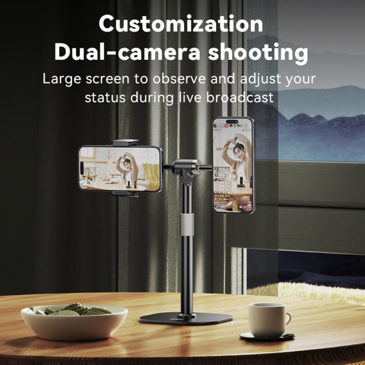 Yesido C297 Dual-use Live Broadcast Desktop Stand Metal Spring Clip / Magnetic Ring