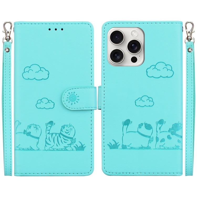 Cute Cats RFID Leather Phone Case, iPhone 16e, For iPhone 16 Pro Max, For iPhone 16 Pro, For iPhone 16 Plus