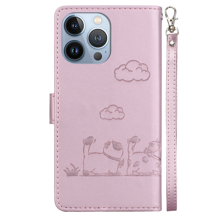 Cute Cats RFID Leather Phone Case, For iPhone 14 Pro Max, For iPhone 7 / 8 / SE 2022, For iPhone 13 Pro Max, For iPhone 13 Pro