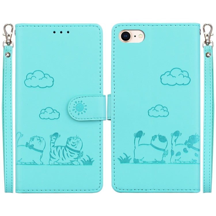 Cute Cats RFID Leather Phone Case, For iPhone 14 Pro Max, For iPhone 7 / 8 / SE 2022, For iPhone 13 Pro Max, For iPhone 13 Pro