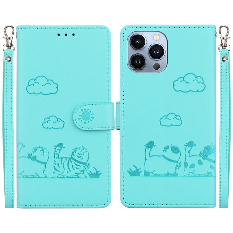 Cute Cats RFID Leather Phone Case, For iPhone 14 Pro Max, For iPhone 7 / 8 / SE 2022, For iPhone 13 Pro Max, For iPhone 13 Pro