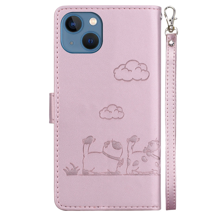Cute Cats RFID Leather Phone Case, For iPhone 13, For iPhone 12 / 12 Pro, For iPhone 12 Pro Max, For iPhone 11
