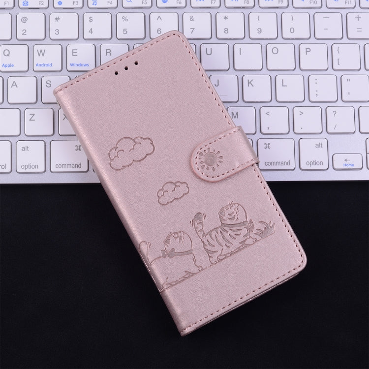 Cute Cats RFID Leather Phone Case, For iPhone 13, For iPhone 12 / 12 Pro, For iPhone 12 Pro Max, For iPhone 11