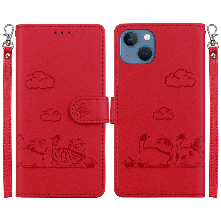 Cute Cats RFID Leather Phone Case, For iPhone 13, For iPhone 12 / 12 Pro, For iPhone 12 Pro Max, For iPhone 11