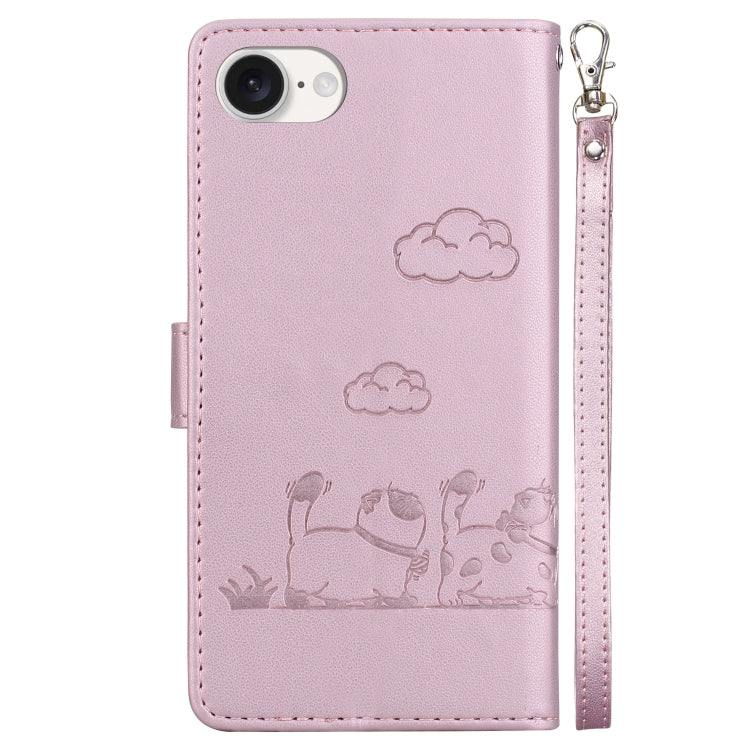 Cute Cats RFID Leather Phone Case, iPhone 16e, For iPhone 16 Pro Max, For iPhone 16 Pro, For iPhone 16 Plus