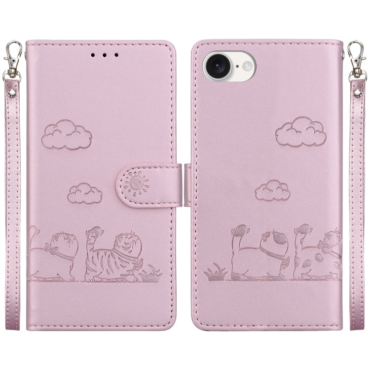 Cute Cats RFID Leather Phone Case, For iPhone 17 Pro Max, For iPhone 17 Pro, For iPhone 17, For iPhone 17 Air