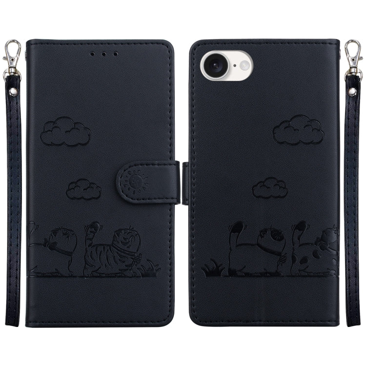 Cute Cats RFID Leather Phone Case, For iPhone 17 Pro Max, For iPhone 17 Pro, For iPhone 17, For iPhone 17 Air