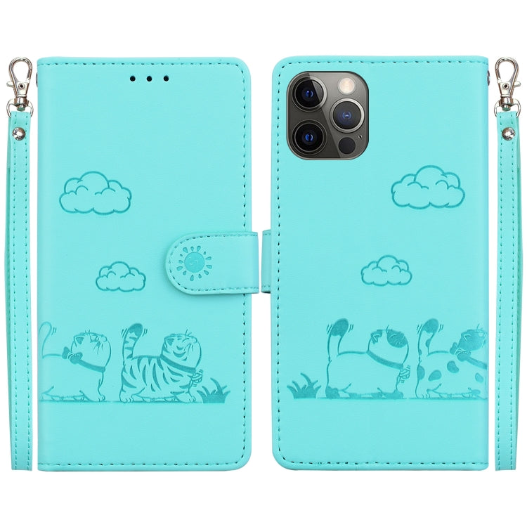 Cute Cats RFID Leather Phone Case, For iPhone 13, For iPhone 12 / 12 Pro, For iPhone 12 Pro Max, For iPhone 11