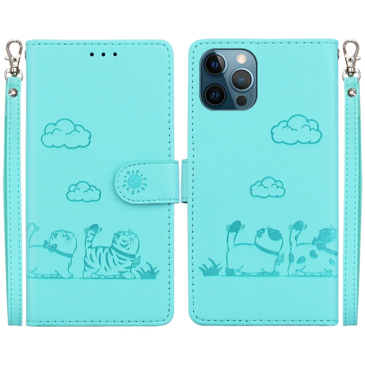 Cute Cats RFID Leather Phone Case, For iPhone 13, For iPhone 12 / 12 Pro, For iPhone 12 Pro Max, For iPhone 11