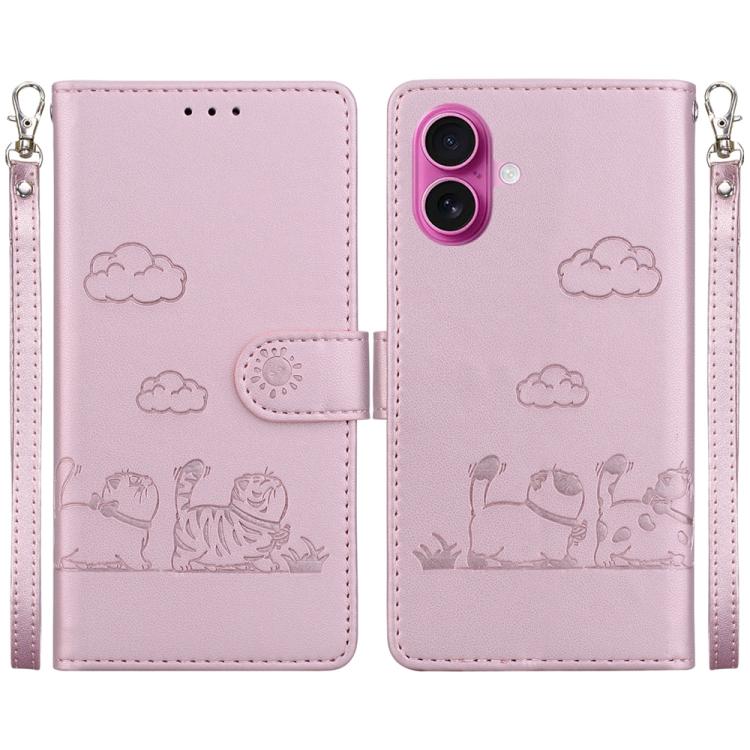 Cute Cats RFID Leather Phone Case, For iPhone 17 Pro Max, For iPhone 17 Pro, For iPhone 17, For iPhone 17 Air