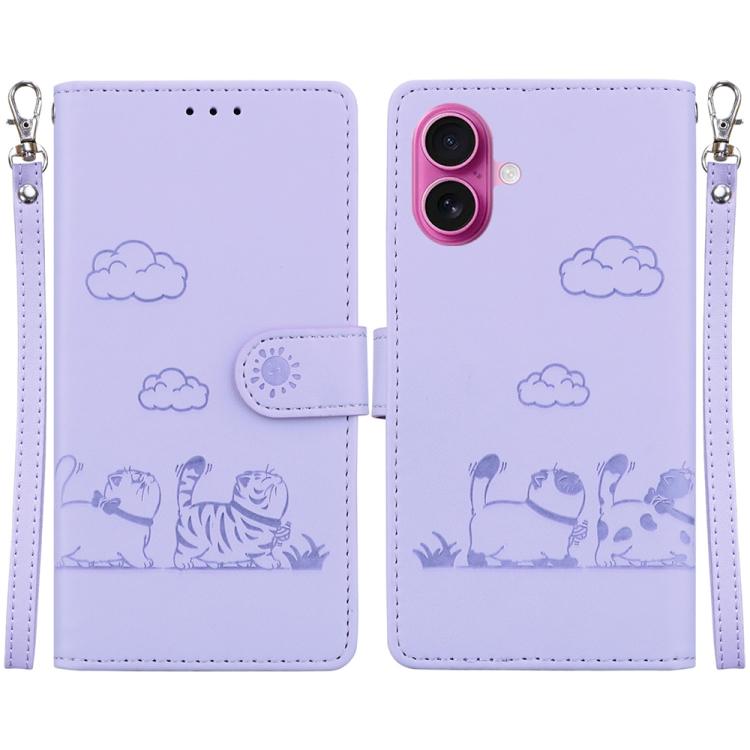Cute Cats RFID Leather Phone Case, For iPhone 17 Pro Max, For iPhone 17 Pro, For iPhone 17, For iPhone 17 Air