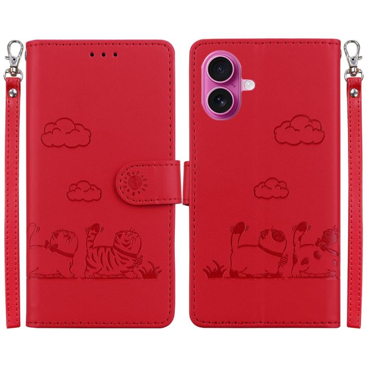 Cute Cats RFID Leather Phone Case, For iPhone 17 Pro Max, For iPhone 17 Pro, For iPhone 17, For iPhone 17 Air