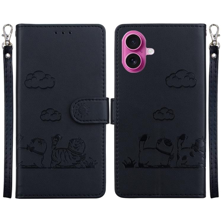 Cute Cats RFID Leather Phone Case, For iPhone 17 Pro Max, For iPhone 17 Pro, For iPhone 17, For iPhone 17 Air