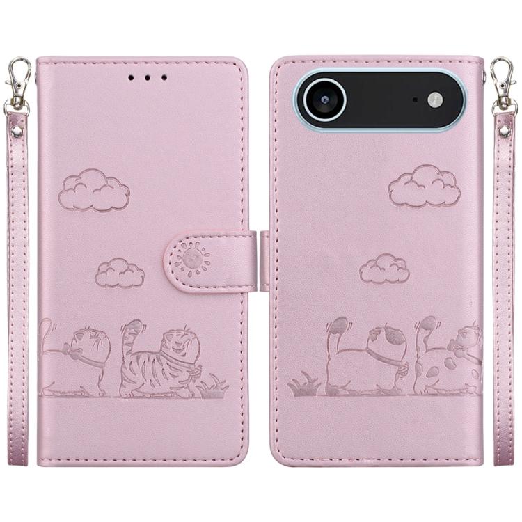 Cute Cats RFID Leather Phone Case, For iPhone 17 Pro Max, For iPhone 17 Pro, For iPhone 17, For iPhone 17 Air