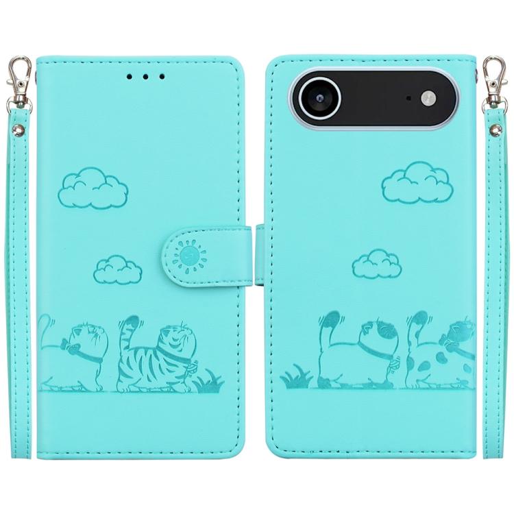 Cute Cats RFID Leather Phone Case, iPhone 16e, For iPhone 16 Pro Max, For iPhone 16 Pro, For iPhone 16 Plus