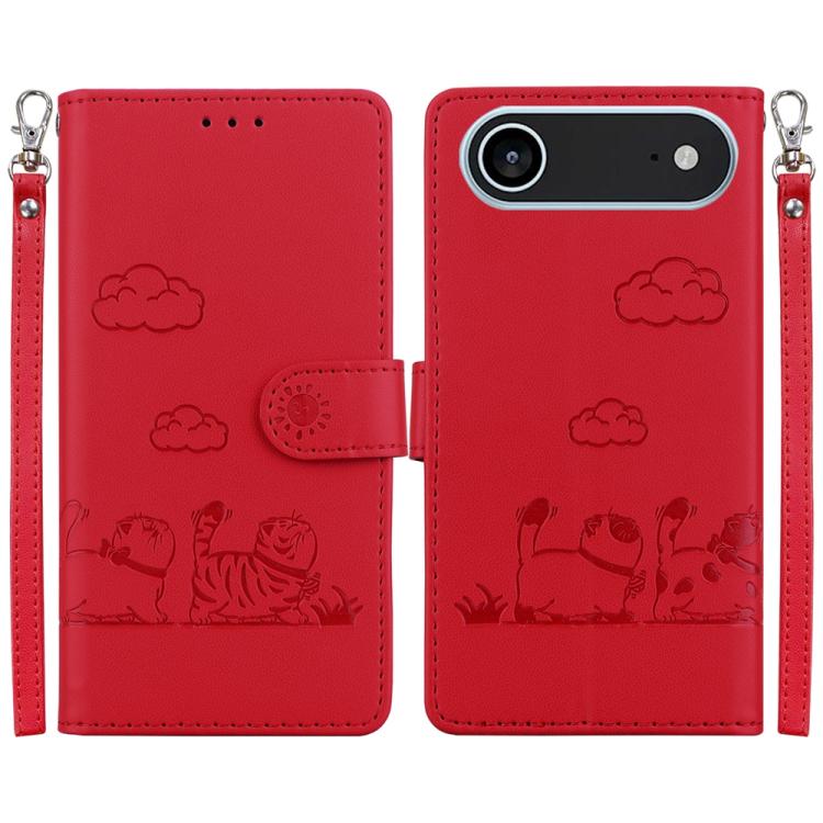 Cute Cats RFID Leather Phone Case, For iPhone 17 Pro Max, For iPhone 17 Pro, For iPhone 17, For iPhone 17 Air
