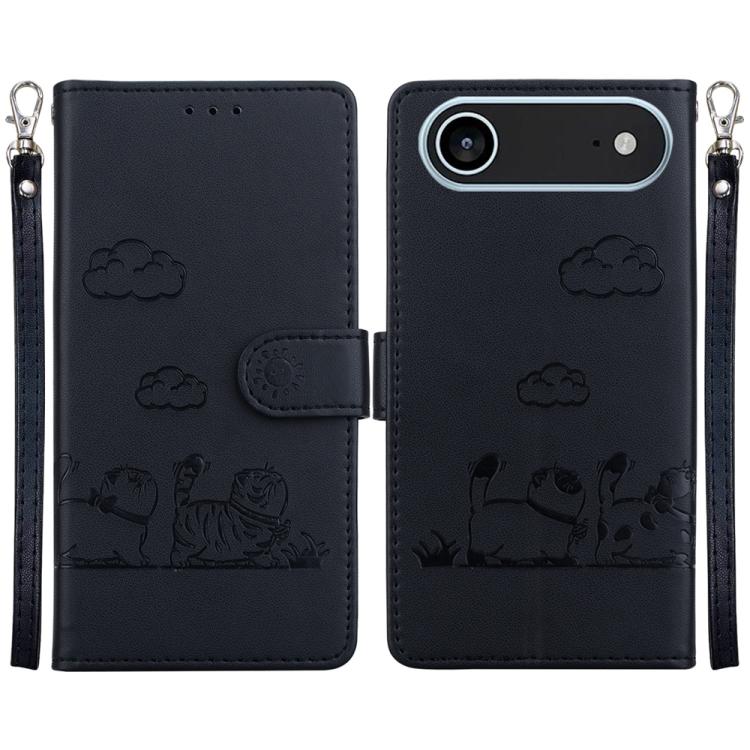 Cute Cats RFID Leather Phone Case, For iPhone 17 Pro Max, For iPhone 17 Pro, For iPhone 17, For iPhone 17 Air