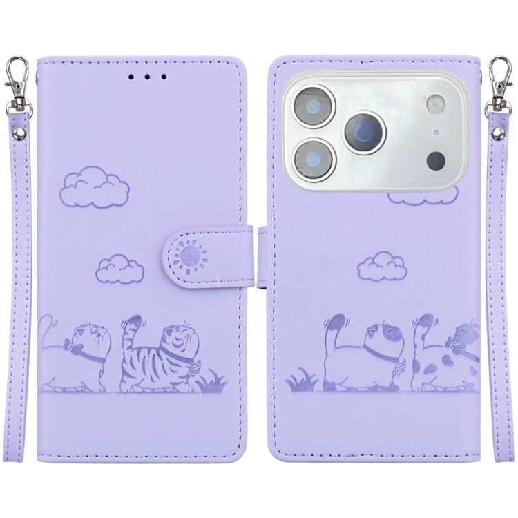 Cute Cats RFID Leather Phone Case, For iPhone 17 Pro Max, For iPhone 17 Pro, For iPhone 17, For iPhone 17 Air