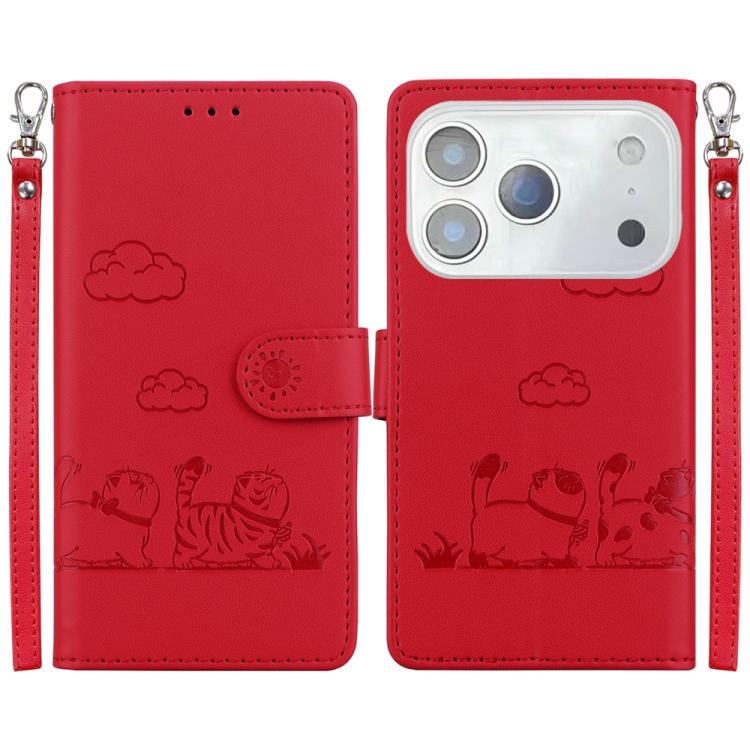 Cute Cats RFID Leather Phone Case, For iPhone 17 Pro Max, For iPhone 17 Pro, For iPhone 17, For iPhone 17 Air