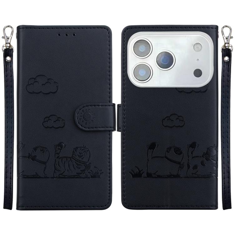 Cute Cats RFID Leather Phone Case, For iPhone 17 Pro Max, For iPhone 17 Pro, For iPhone 17, For iPhone 17 Air
