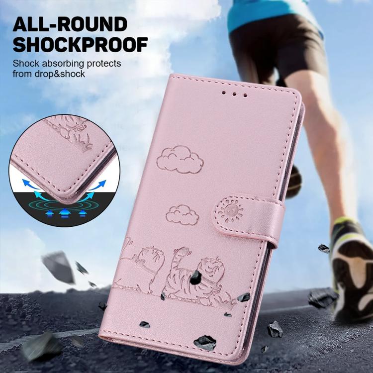 Cute Cats RFID Leather Phone Case, For iPhone 17 Pro Max, For iPhone 17 Pro, For iPhone 17, For iPhone 17 Air