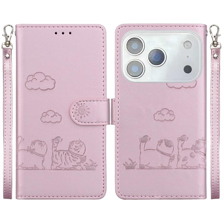 Cute Cats RFID Leather Phone Case, For iPhone 17 Pro Max, For iPhone 17 Pro, For iPhone 17, For iPhone 17 Air