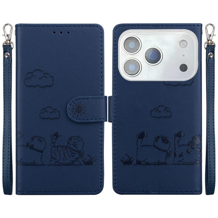 Cute Cats RFID Leather Phone Case, For iPhone 17 Pro Max, For iPhone 17 Pro, For iPhone 17, For iPhone 17 Air
