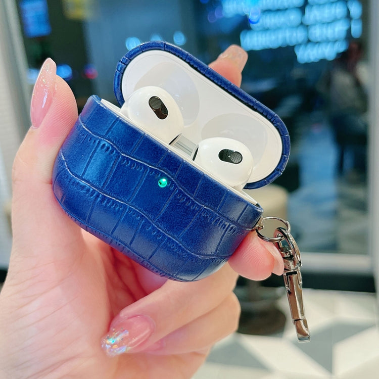 Crocodile Texture Earphone Protective Case, For AirPods Pro