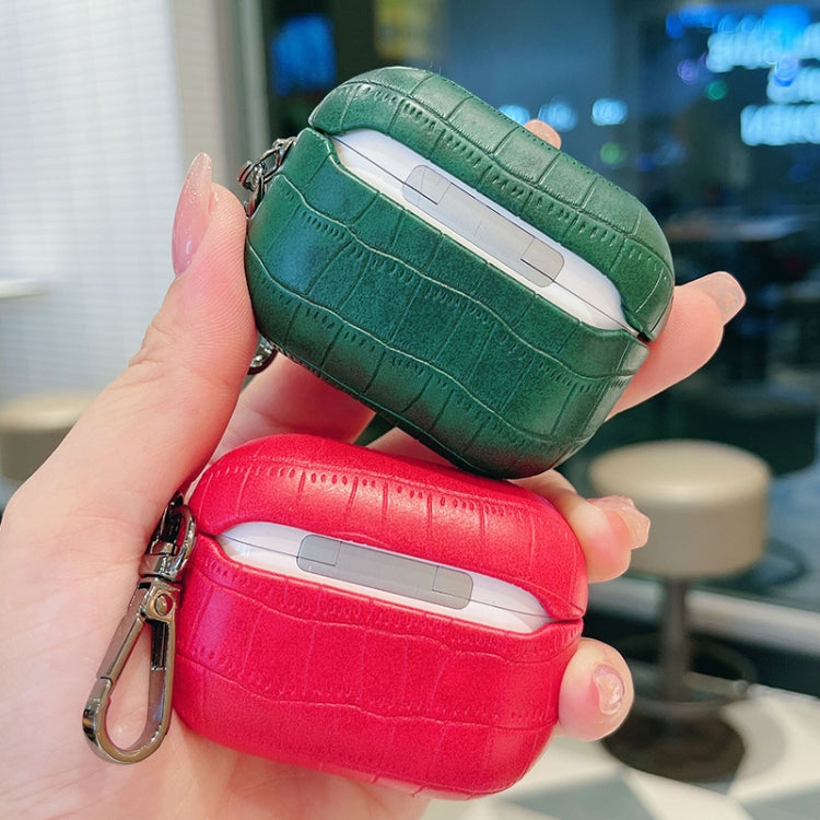 Crocodile Texture Earphone Protective Case, For AirPods Pro