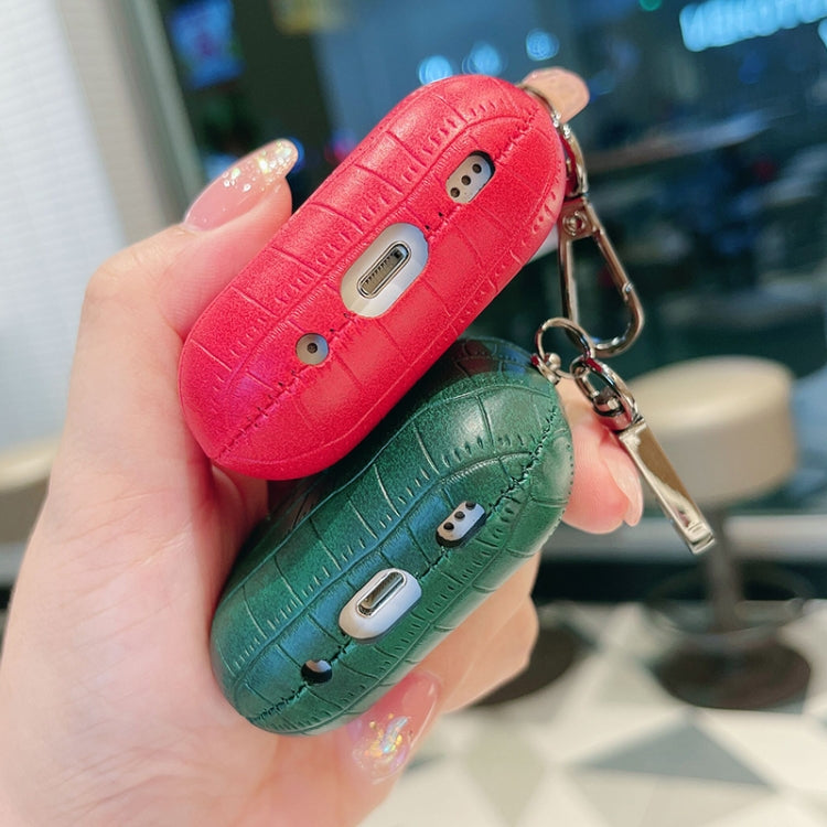 Crocodile Texture Earphone Protective Case, For AirPods Pro