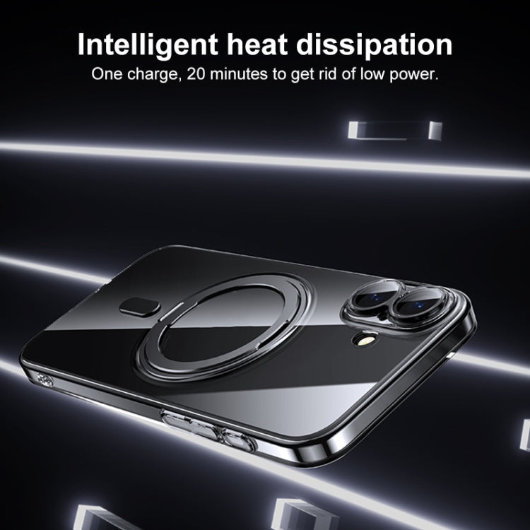 Plating PC 360 Ring Holder Magsafe Phone Case, For iPhone 16 Pro Max, For iPhone 16 Pro, For iPhone 16 Plus, For iPhone 16