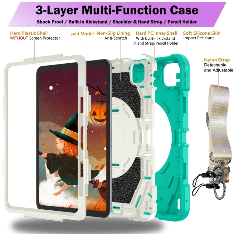 Bat Hand Grip Turntable Stand Tablet Case, For iPad Pro 11 2025 / 2024, For iPad 10th Gen 10.9 2022, For iPad Air 11 2025 / 2024, For iPad mini 6 / mini 2024