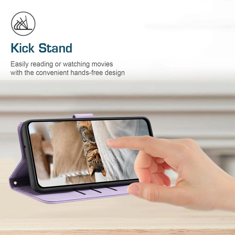 Embossed Kitten Phone Leather Case with Lanyard, For iPhone 15, For iPhone 14 Plus, For iPhone 14 / 13, For iPhone 14 Pro