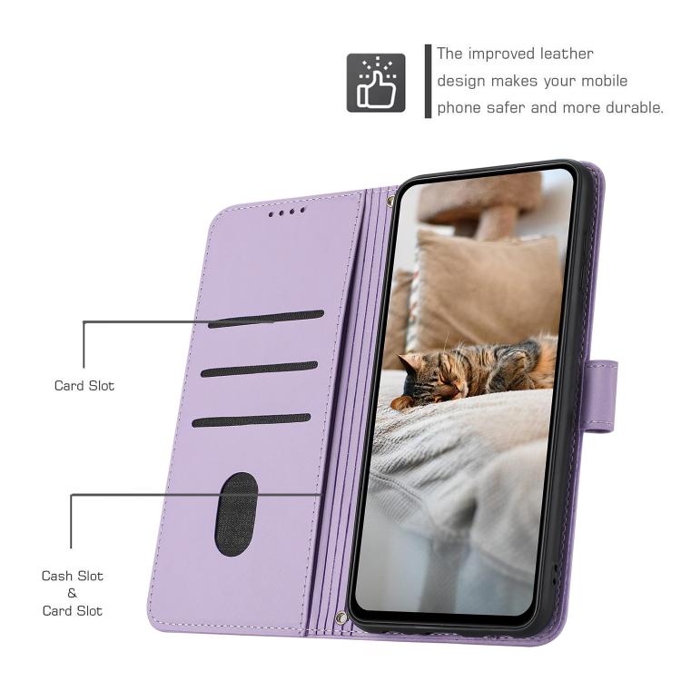Embossed Kitten Phone Leather Case with Lanyard, For iPhone 17 Pro Max, For iPhone 17 Pro, For iPhone 17, For iPhone 17 Air