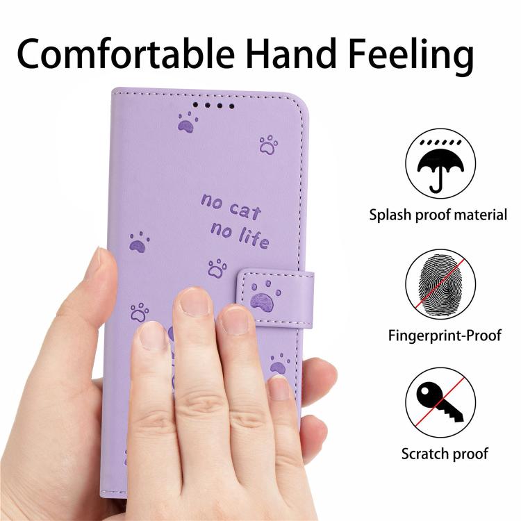 Embossed Kitten Phone Leather Case with Lanyard, For iPhone 17 Pro Max, For iPhone 17 Pro, For iPhone 17, For iPhone 17 Air