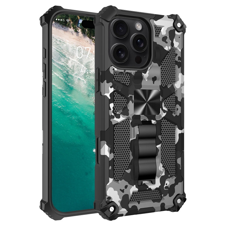 Camouflage Armor Kickstand TPU Hybrid PC Magnetic Phone Case