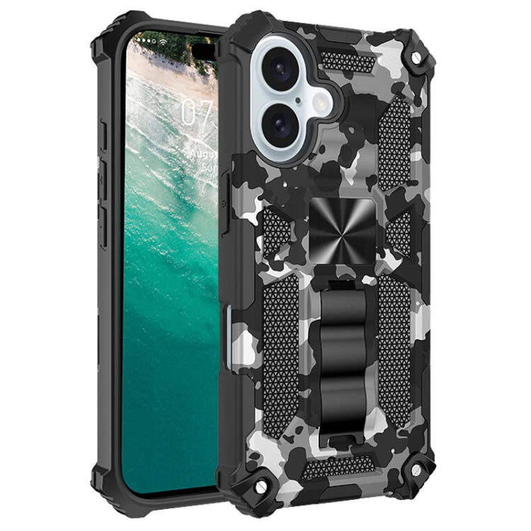 Camouflage Armor Kickstand TPU Hybrid PC Magnetic Phone Case