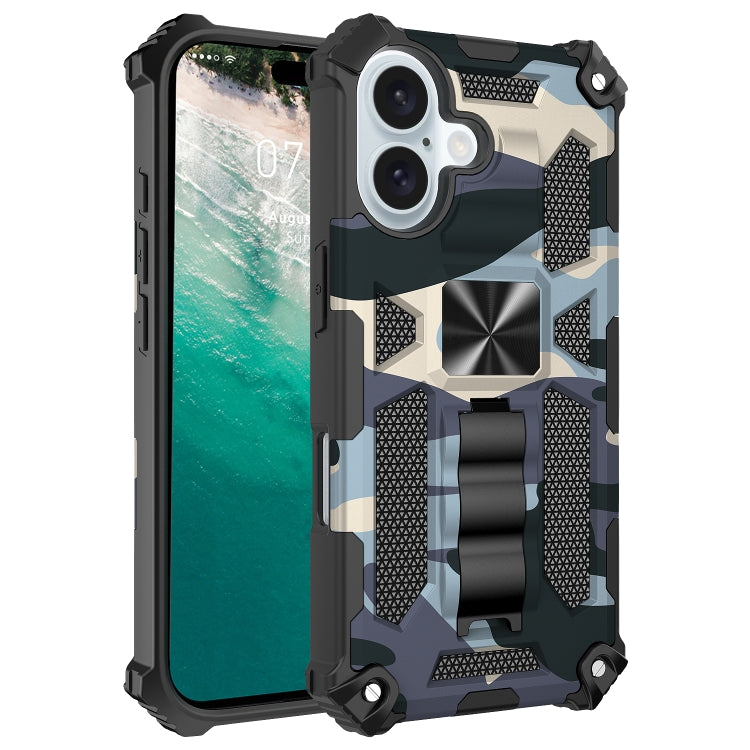 Camouflage Armor Kickstand TPU Hybrid PC Magnetic Phone Case