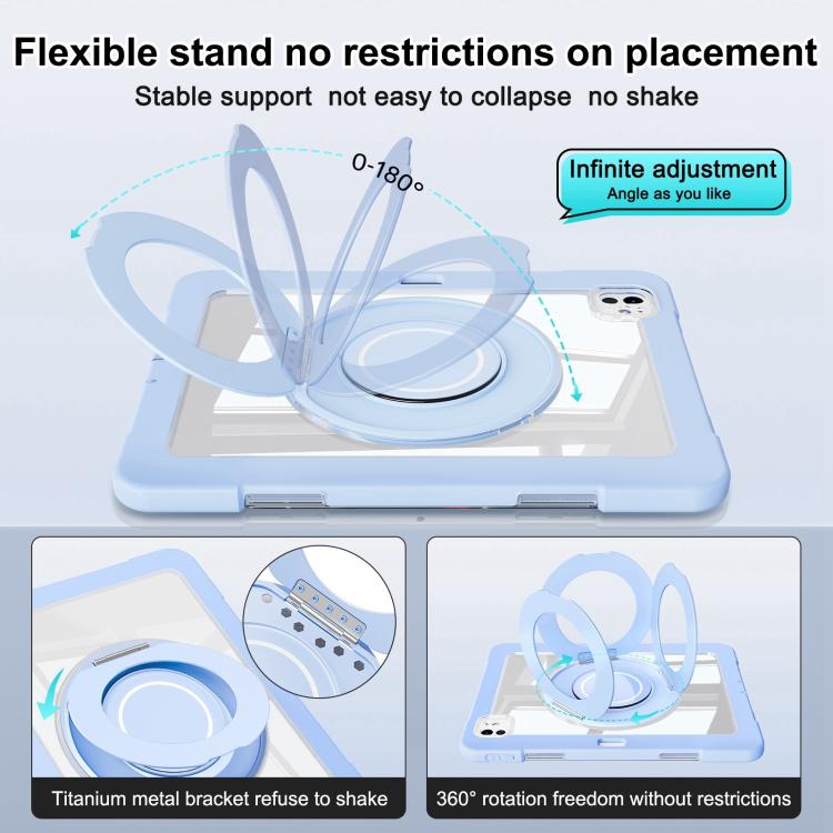 Crystal Armor PC Hybrid TPU Tablet Case with Pen Slot, For iPad Pro 13 2025 / 2024, For iPad Pro 11 2025 / 2024, For iPad Air 11 2025 / 2024 / 10.9 2022, For iPad Air 13 2025 / 2024