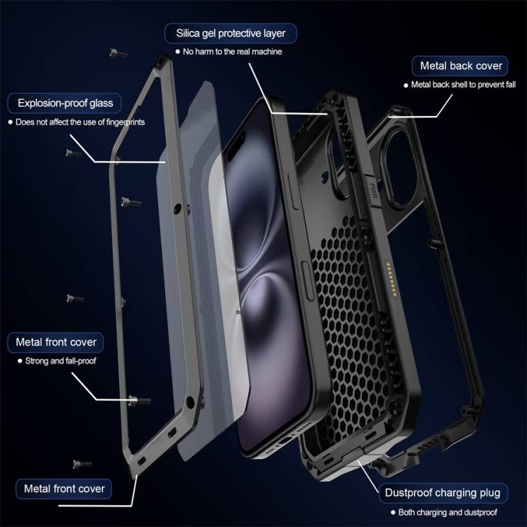 Shockproof IP54 Life Waterproof Phone Case, For iPhone 16