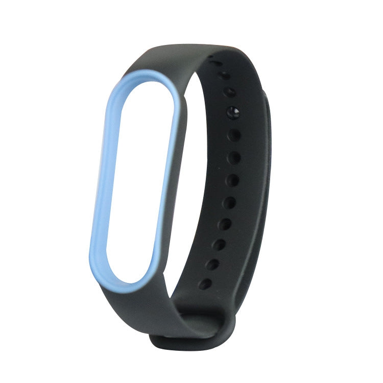 For Xiaomi Mi Band 5 Two-color TPE Replacement Strap Watchband