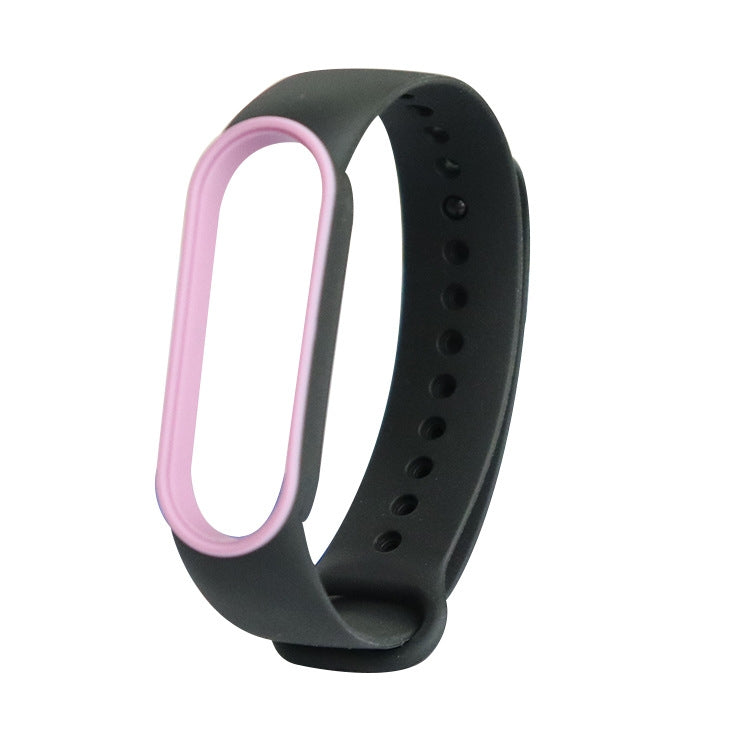 For Xiaomi Mi Band 5 Two-color TPE Replacement Strap Watchband