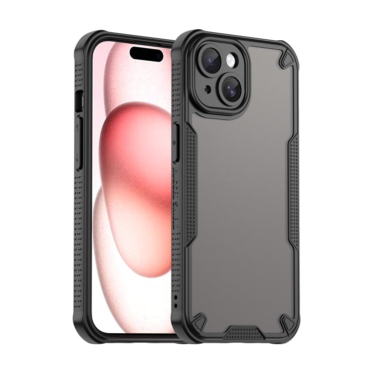 Armor Glaze PC Hybrid TPU Phone Case, For iPhone 16, For iPhone 15 Pro Max, For iPhone 15 Pro, For iPhone 15 Plus