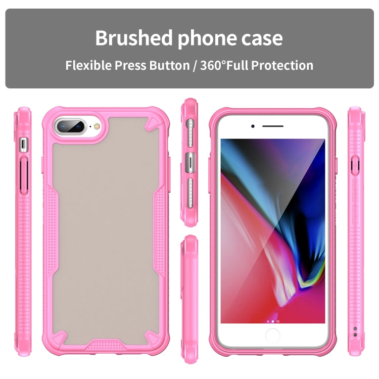 Armor Glaze PC Hybrid TPU Phone Case, For iPhone X, For iPhone 8 Plus, For iPhone 8, For iPhone 7 Plus