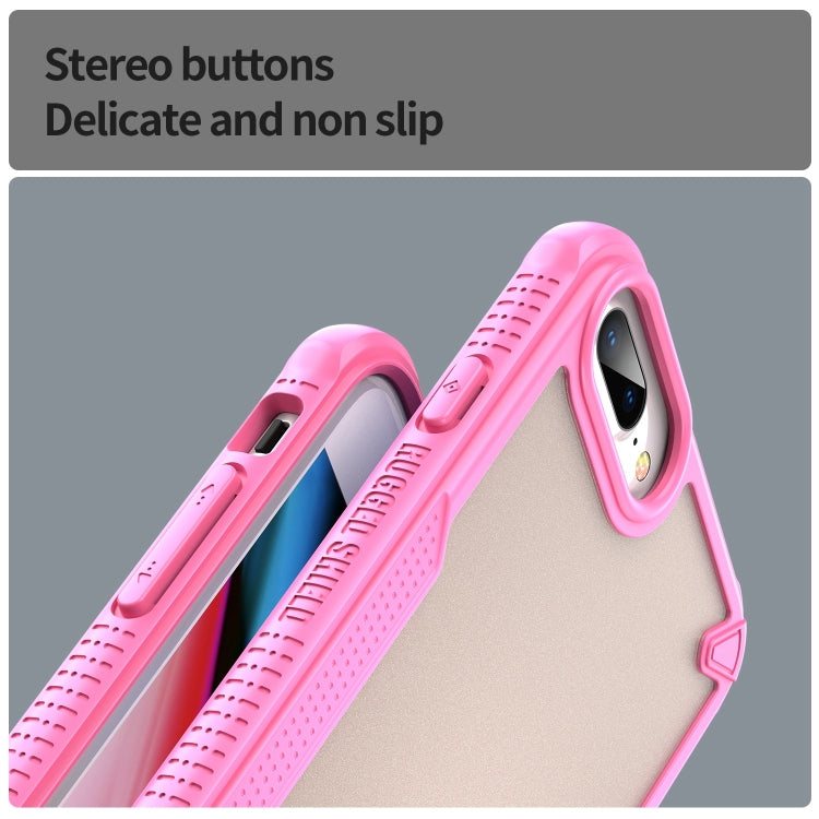 Armor Glaze PC Hybrid TPU Phone Case, For iPhone X, For iPhone 8 Plus, For iPhone 8, For iPhone 7 Plus