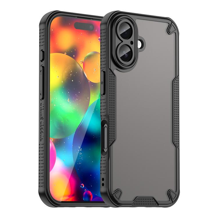 Armor Glaze PC Hybrid TPU Phone Case, iPhone 16e, For iPhone 16 Pro Max, For iPhone 16 Pro, For iPhone 16 Plus