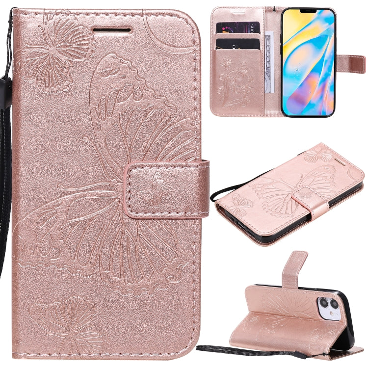 3D Butterfly Embossed Pattern Horizontal Flip Leather Case with Holder & Card Slot & Wallet & Lanyard, For LG G9, For iPhone 12 mini, For iPhone 12 / 12 Pro