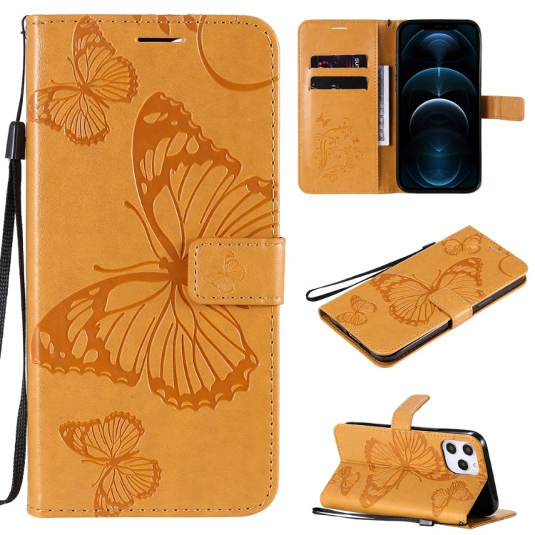 3D Butterfly Embossed Pattern Horizontal Flip Leather Case with Holder & Card Slot & Wallet & Lanyard, For iPhone 12 Pro Max, For LG K41S & K51S, For LG K51