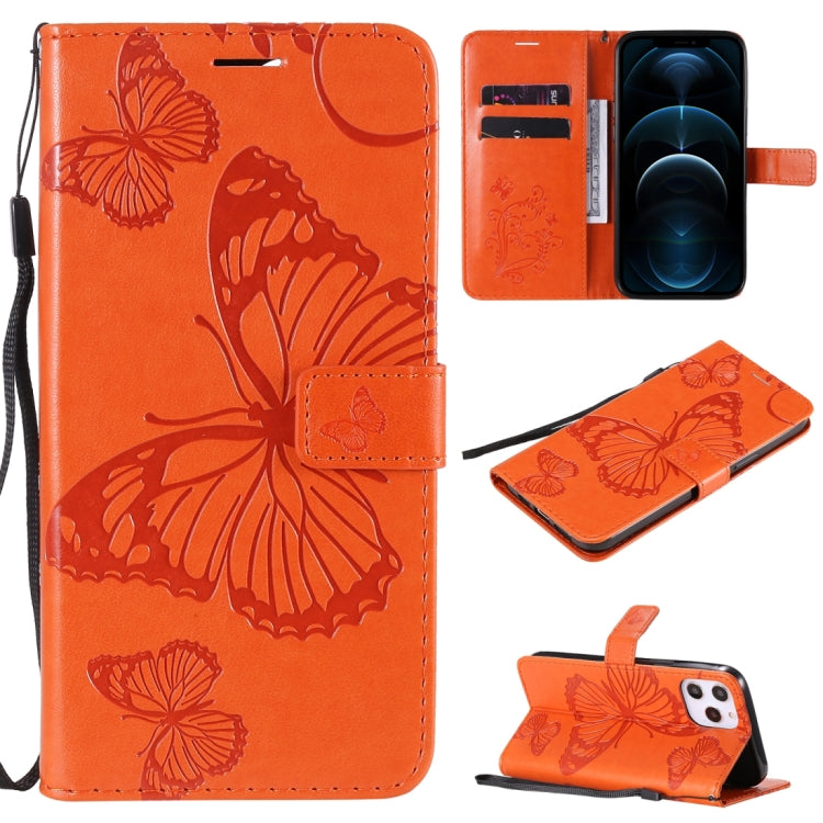 3D Butterfly Embossed Pattern Horizontal Flip Leather Case with Holder & Card Slot & Wallet & Lanyard, For iPhone 12 Pro Max, For LG K41S & K51S, For LG K51