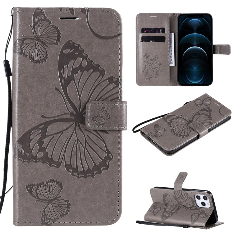 3D Butterfly Embossed Pattern Horizontal Flip Leather Case with Holder & Card Slot & Wallet & Lanyard, For iPhone 12 Pro Max, For LG K41S & K51S, For LG K51